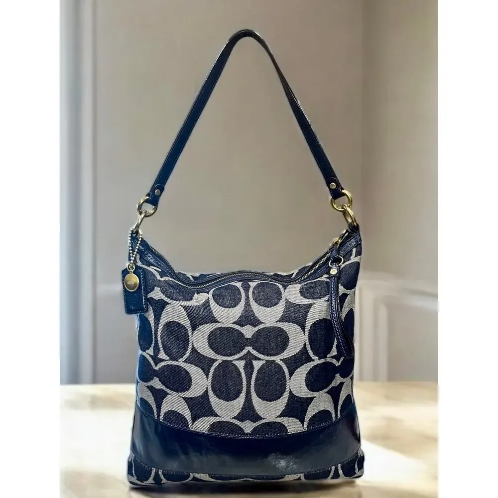 Y2K Coach 12549 Legacy Signature Denim Hobo Bag & 41718 Wristlet